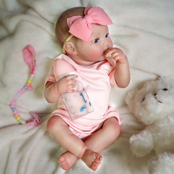 Bebê Reborn Luna - Corpo Inteiro em Silicone, Macio e Realista