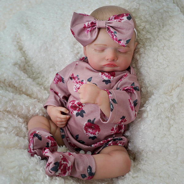 Bebê Reborn Aurora - Corpo Inteiro em Silicone Macio e Realista